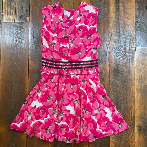 The Kooples Pink Floral Silk Mini Dress US Size 6 NWT - Picture 8 of 9